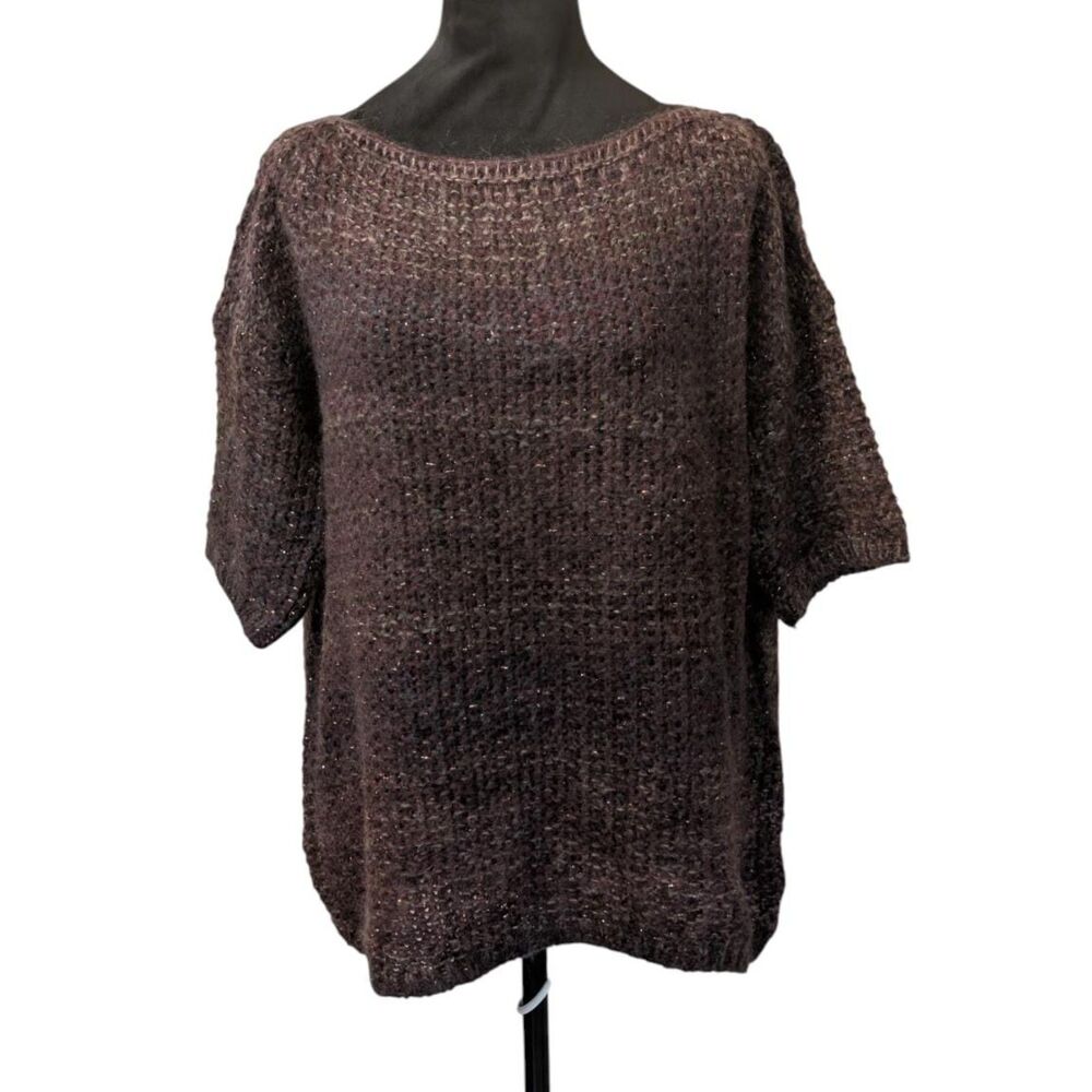 Elsamanda Romantic Goth Mohair Metallic Whimsigoth Sweater, Size Large VTG